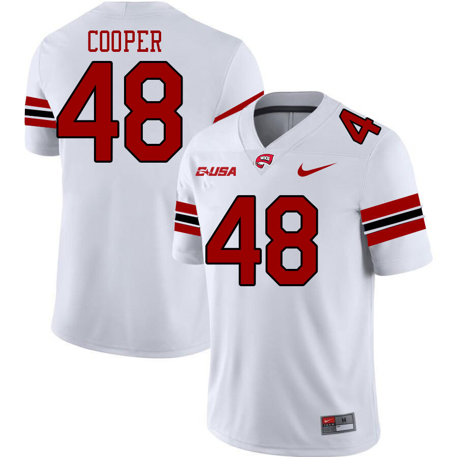 Western Kentucky Hilltoppers #48 Niko Cooper College Football Jerseys Stitched Sale-White